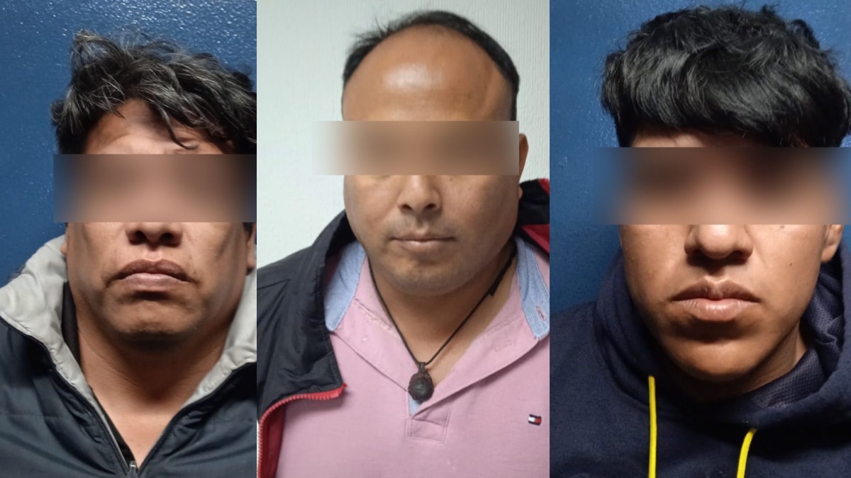 Policía Estatal detiene a tres presuntos ladrones de vehículos