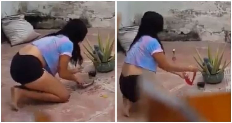 Sorprenden a mujer haciendo 'agua de calzón' para atraer el amor | MTP