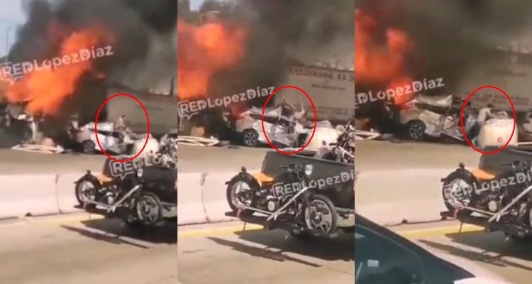 Accidente en la autopista México-Puebla