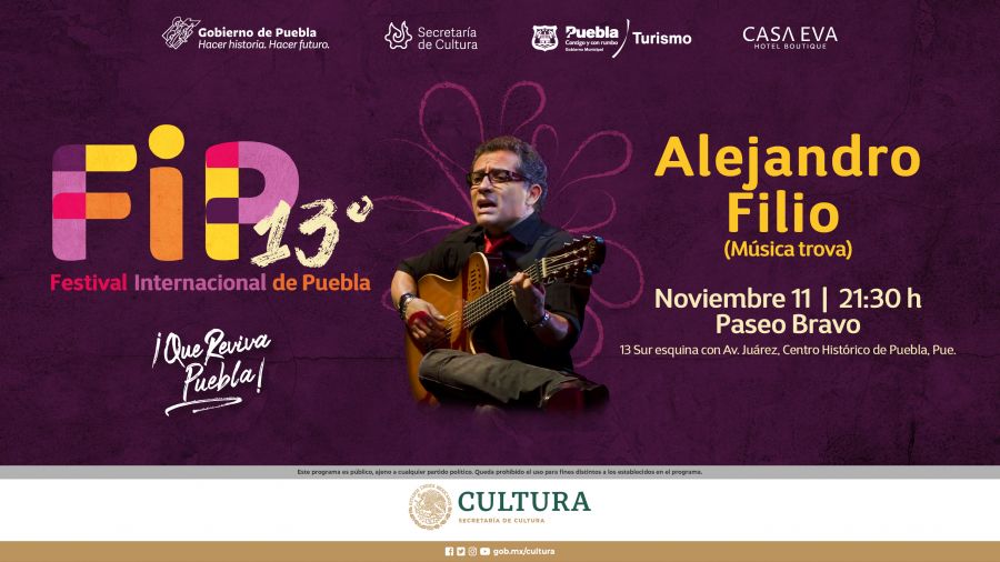 Festival Internacional de Puebla con Alejandro Filo
