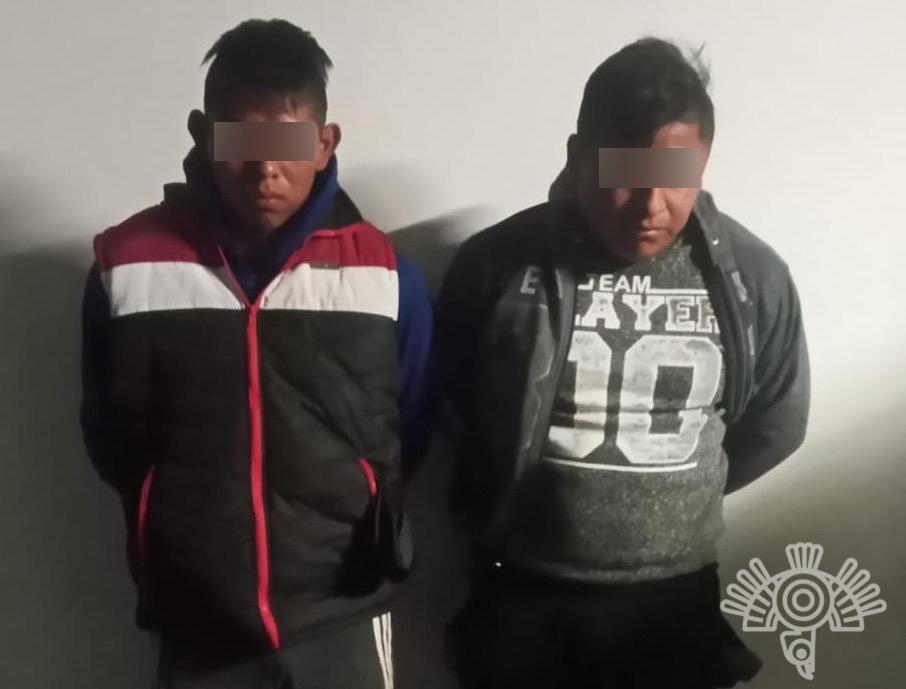 Huachigaseros detenidos en Tepeaca 
