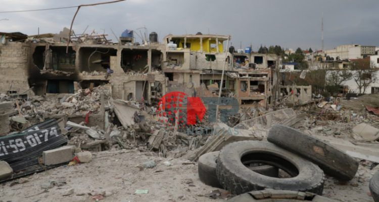 Casas destruidas en Xochimehuacán, Puebla