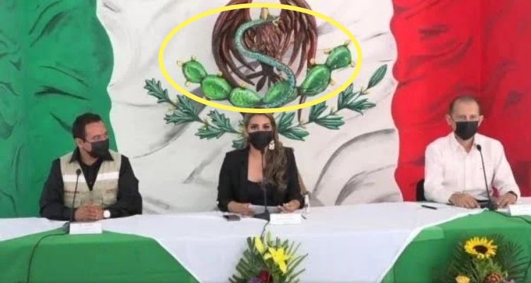 Acusan a Evelyn Salgado de modificar la bandera