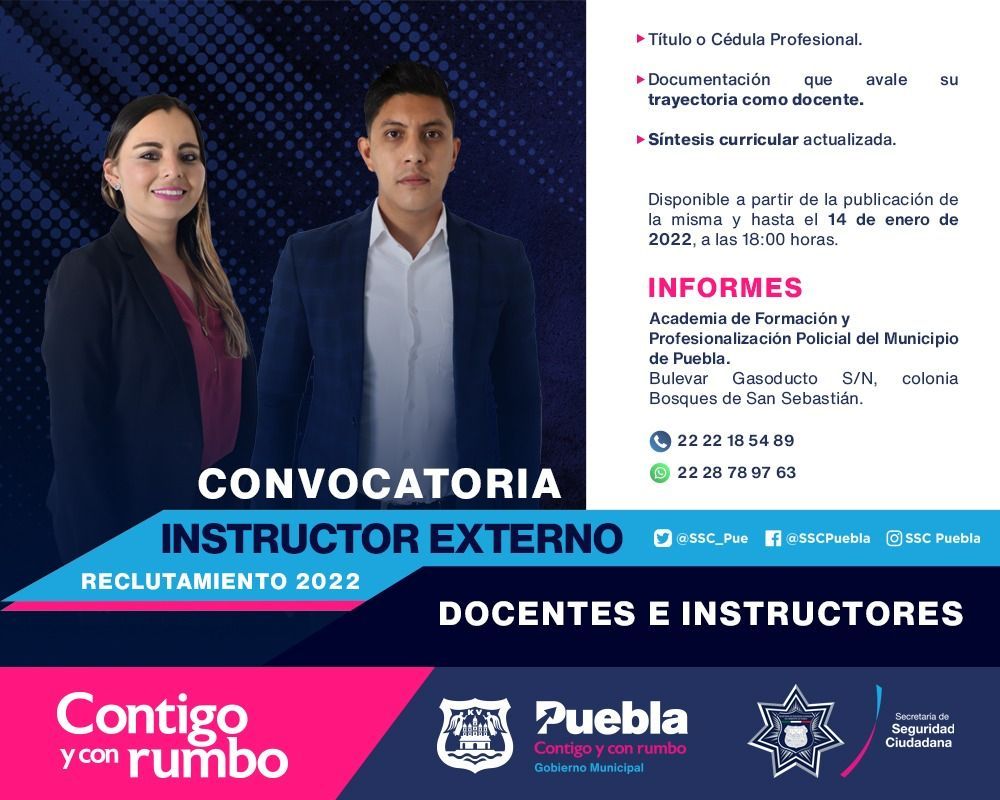 Solicitan instructores en gobierno de Eduardo Rivera