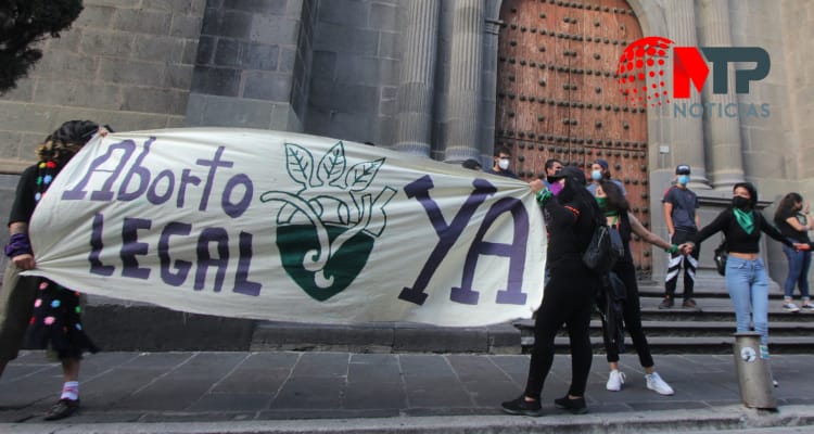 Protesta por despenalización del aborto en Puebla