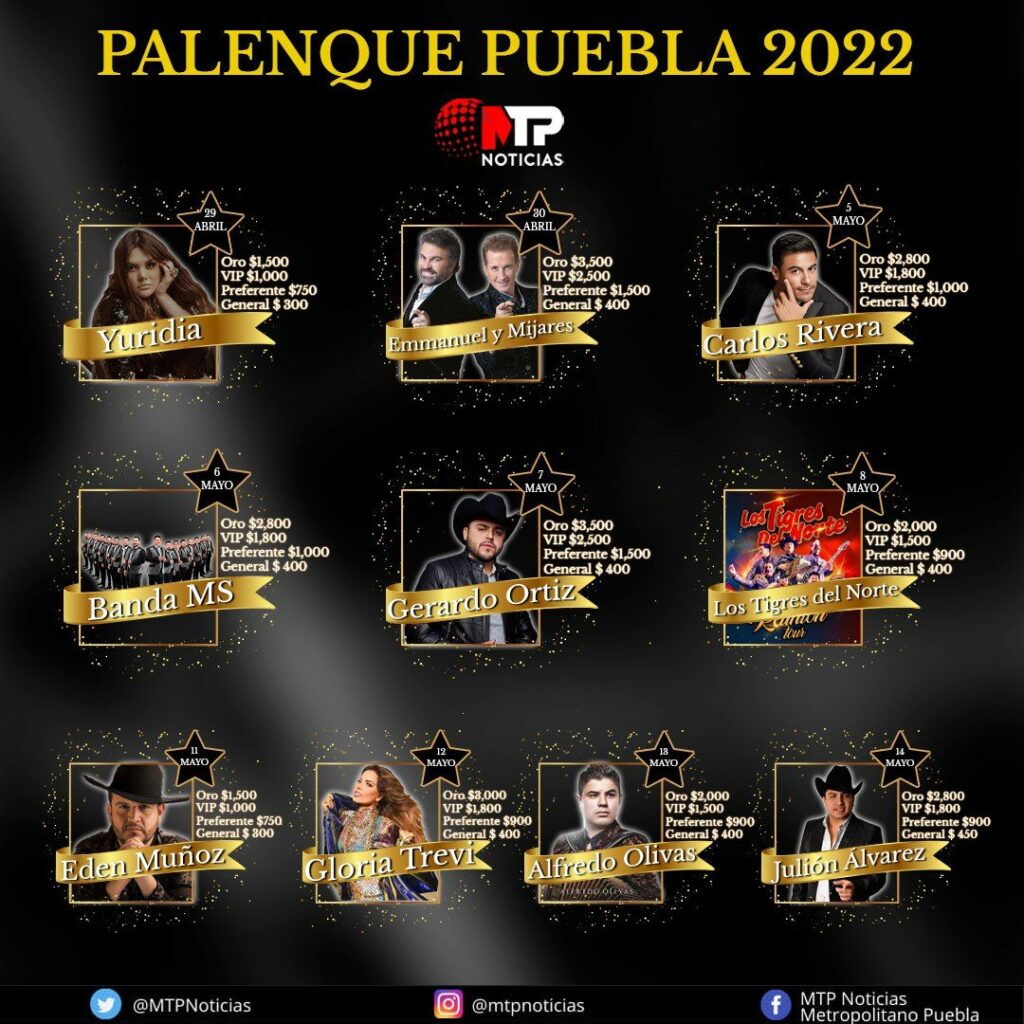 Cartelera Palenque de Puebla