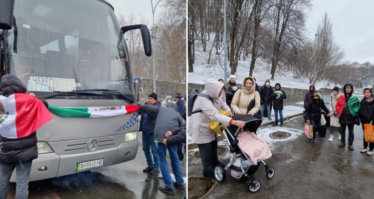 Mexicanos evacuados de Ucrania