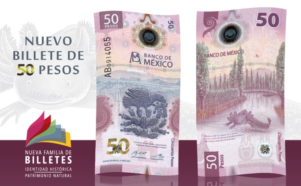 ¿Cuántos billetes del ajolote imprimió el banco y cuántos llegaron a Puebla?