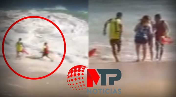 Salvavidas rescatan a 5 turistas a punto de ahogarse en Acapulco