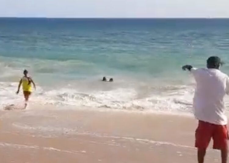 Salvavidas rescatan a 5 turistas a punto de ahogarse en Acapulco