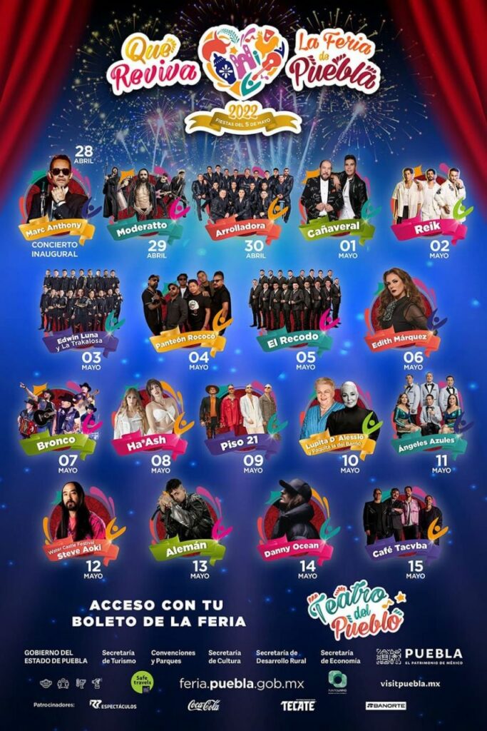 Feria de Puebla, conciertos