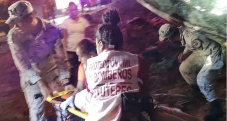 LEsionados por volcadura en Oaxaca