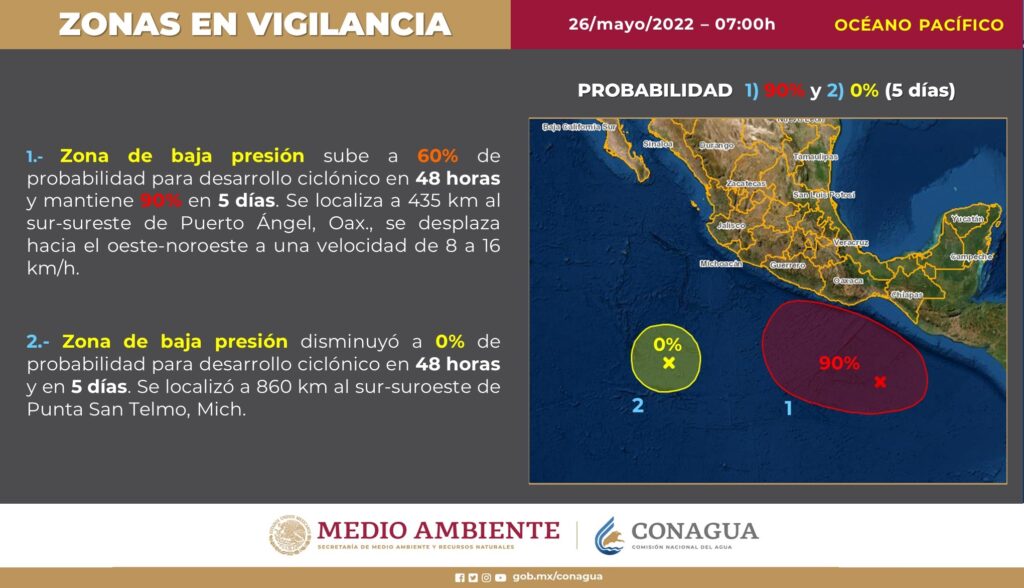 Agatha el ciclon tropical que afectara a Puebla