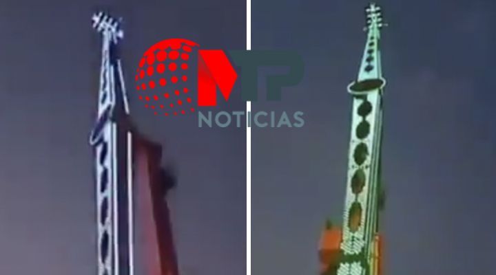 Feria de Puebla: falla juego mecanico y deja susto