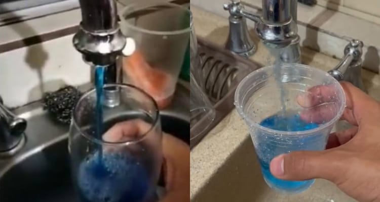 Sale agua azul de llaves en Nuevo León