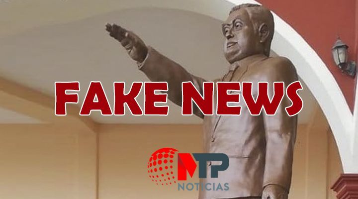 FALSO que Miguel Barbosa se haya mandado a hacer una estatua en Puebla
