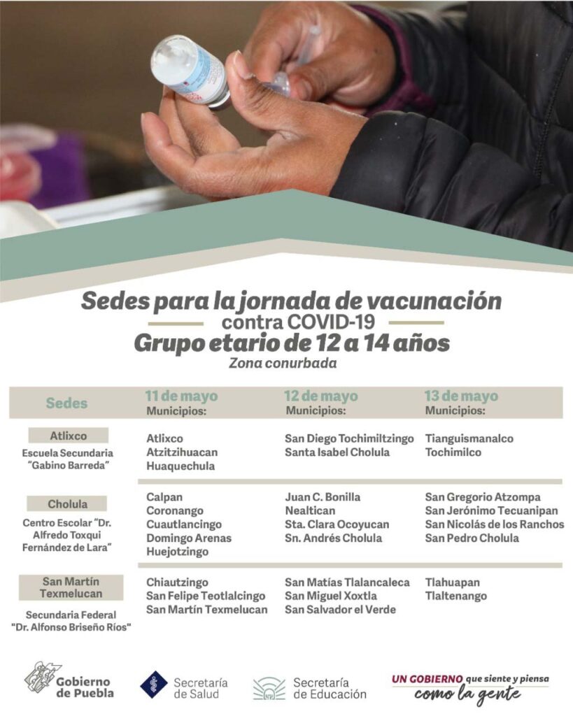 vacunacion anticovid de menores de edad en Puebla 3