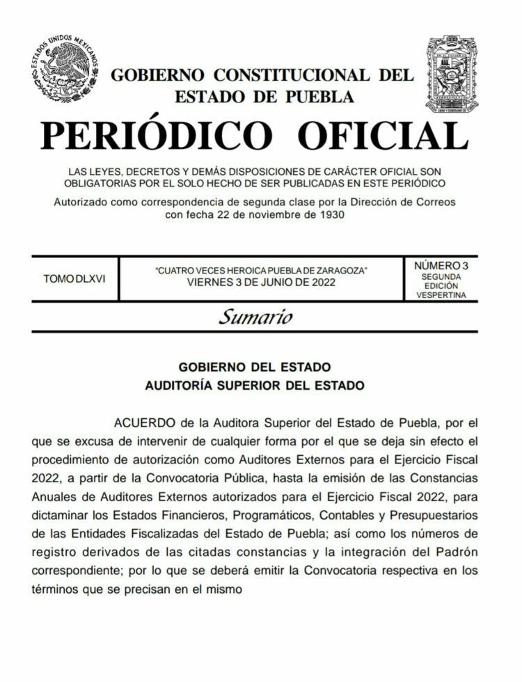 auditores externos ASE Puebla