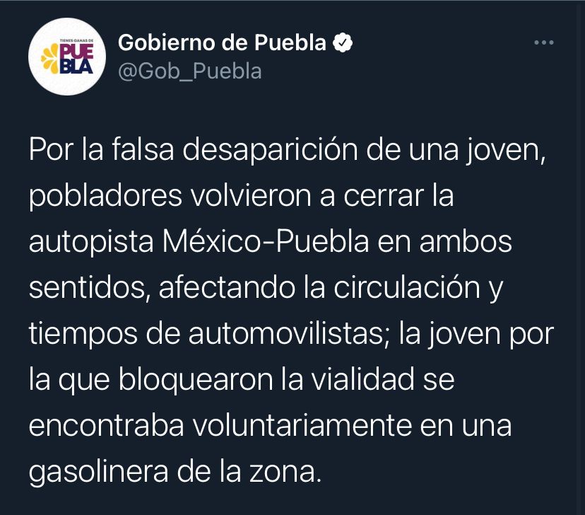 Bloqueo en la México-Puebla