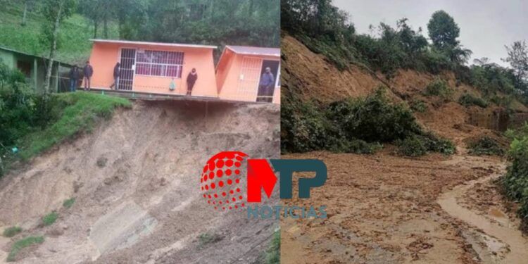 Atienden a familias afectadas por las lluvias en Eloxochitlán