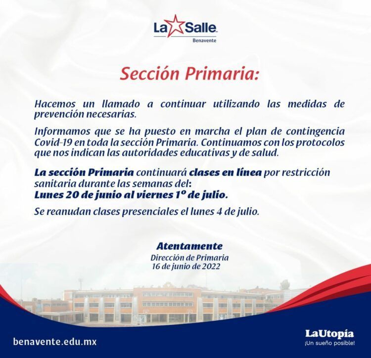 Suspenden clases en La Salle Puebla por Casos Covid-19