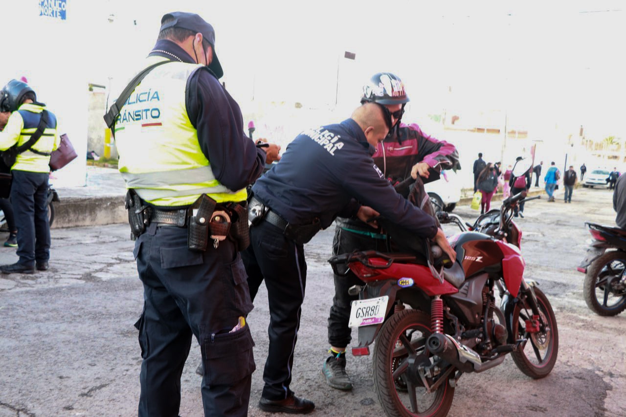 policias san pedro cholula motocicletas