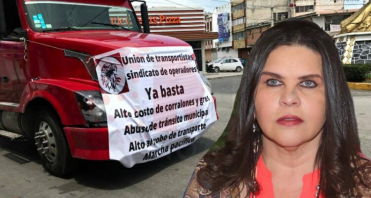 Texmelucan protesta camioneros policías Norma Layón