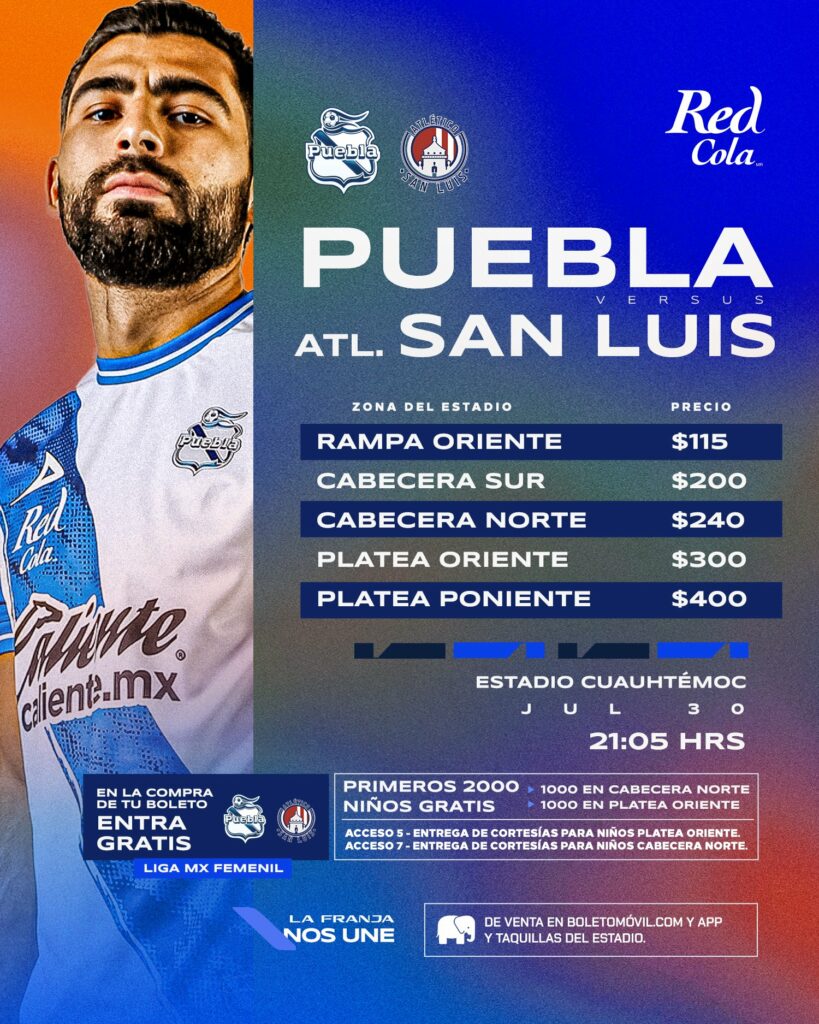 Club Puebla lanza promocion para los proximos 3 partidos