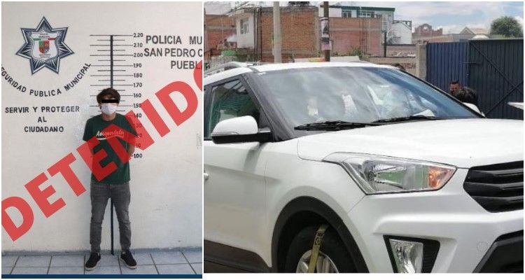Policías de San Pedro Cholula detienen a Víctor