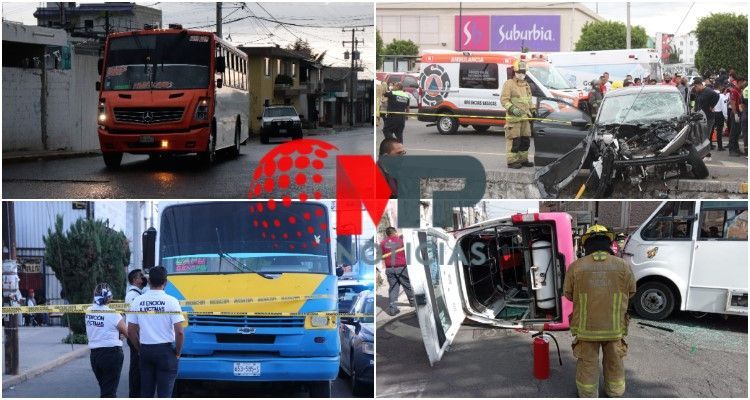 Accidentes del transporte público en Puebla