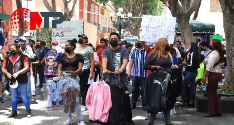 Ambulantes en ciudad de Puebla