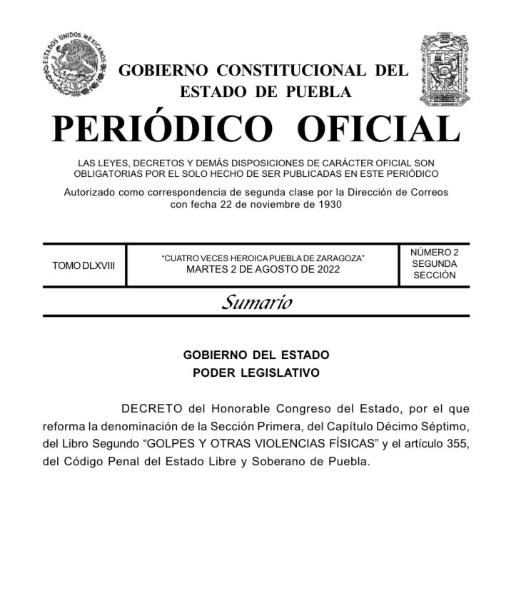 Periódico Oficial de Puebla