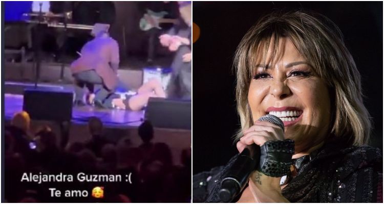 Alejandra Guzmán cae durante concierto