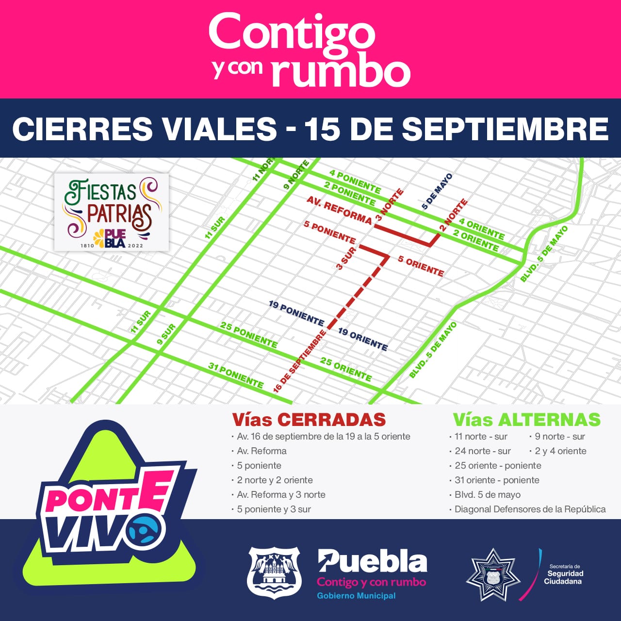 calles-estan-cerradas-fiestas patrias-Puebla