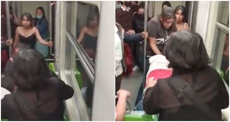 Mujeres pelean en metro de CDMX