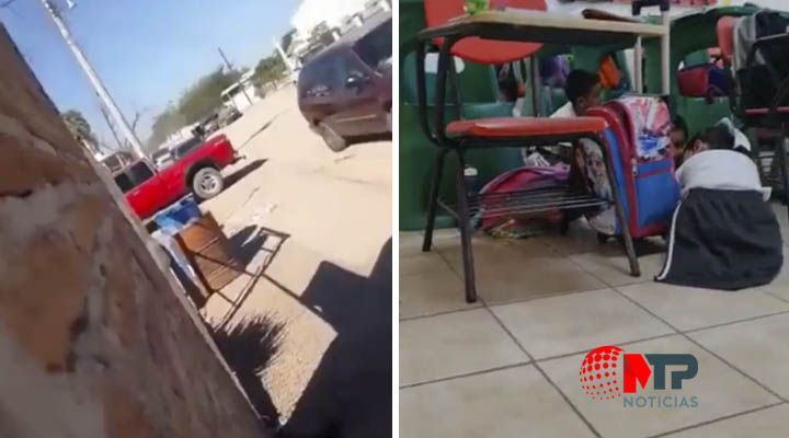 Así se resguardaron alumnos de primaria en Sonora tras fuerte tiroteo (VIDEO)