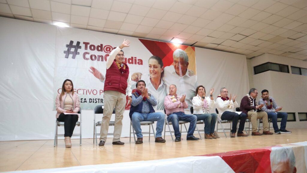 Corcholatas barbositas apoyan a Sheinbaum en evento en Puebla