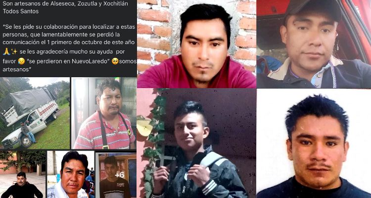 SE BUSCAN 11 artesanos de Puebla, desaparecieron cuando viajaban a Tamaulipas