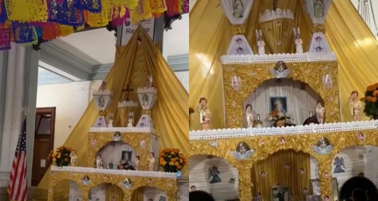 De Huaquechula para el mundo: instalan altar monumental en Nueva Jersey (FOTOS)