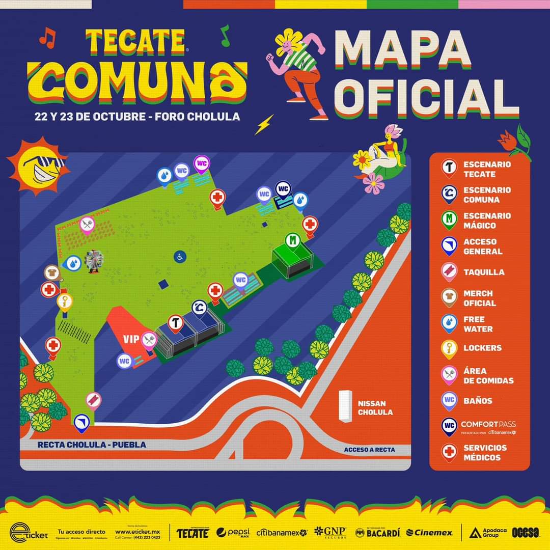 Tecate Comuna en Puebla horarios, artistas, cierres viales MTP Noticias