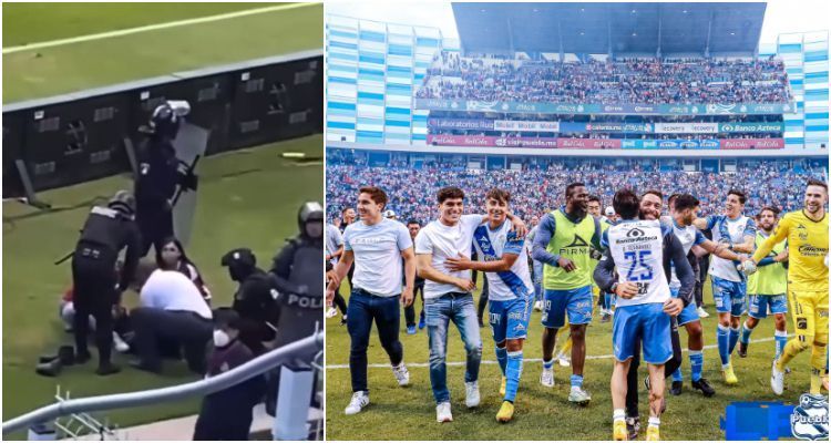 Policía sufre infarto durante el partido de Puebla vs. Chivas