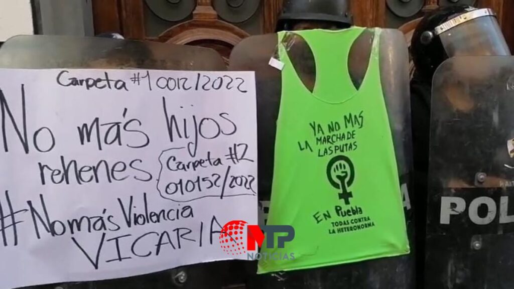¡No más hijos rehenes, no más violencia vicaria!, protestan en Puebla¡No más hijos rehenes, no más violencia vicaria!, protestan en Puebla