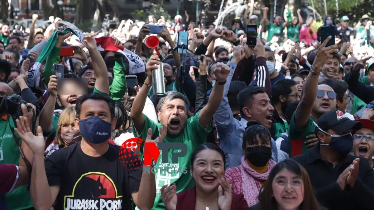 Así se vivió en el Zócalo de Puebla el partido de México vs. Polonia