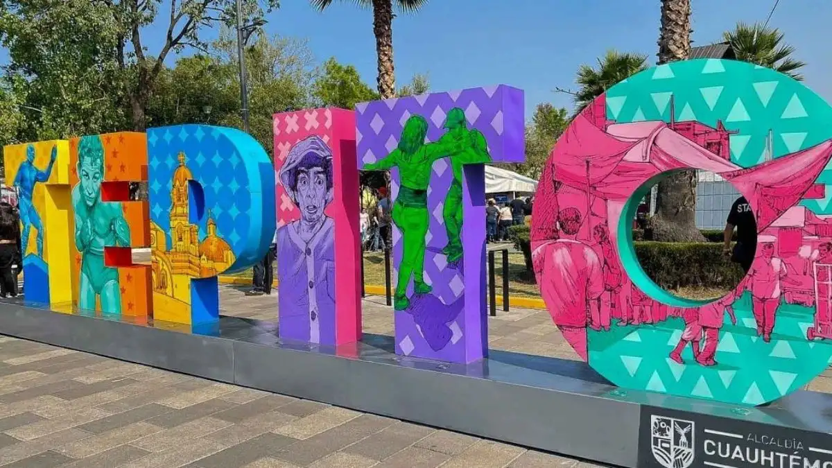 ¡Como Pueblo Mágico! Colocan letras monumentales en barrio de Tepito