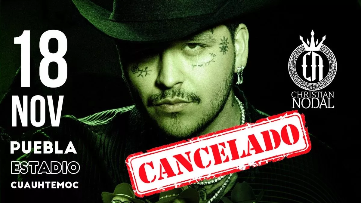 ¡Atención! Cancelan concierto de Christian Nodal en Puebla, esta es la razón