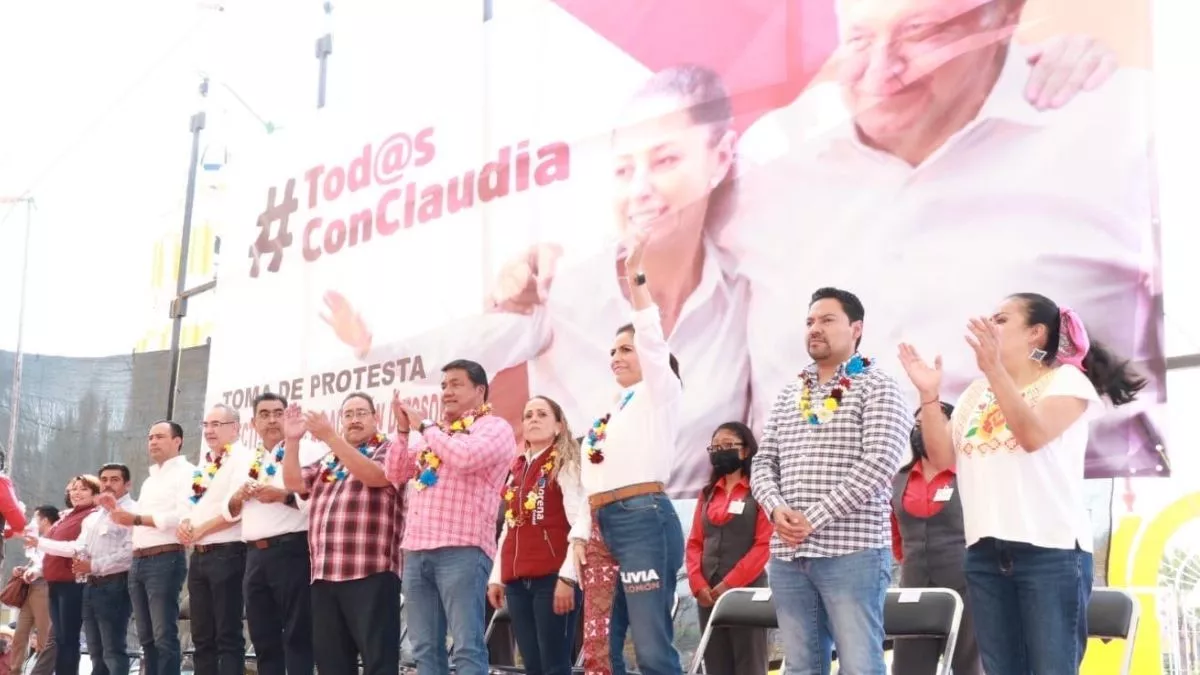 'Corcholatas' barbosistas continúan promocionando a Sheinbaum en Puebla