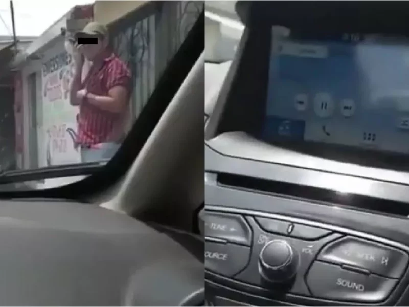 Hombre baja de su auto para escuchar audio de su amante y deja el bluetooth encendido