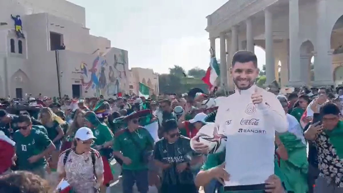 ¿Ambientazo? Mexicanos bailan 'Payaso de Rodeo' en Qatar