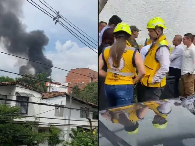 Ocho personas mueren tras caída de avioneta sobre casas en Colombia
