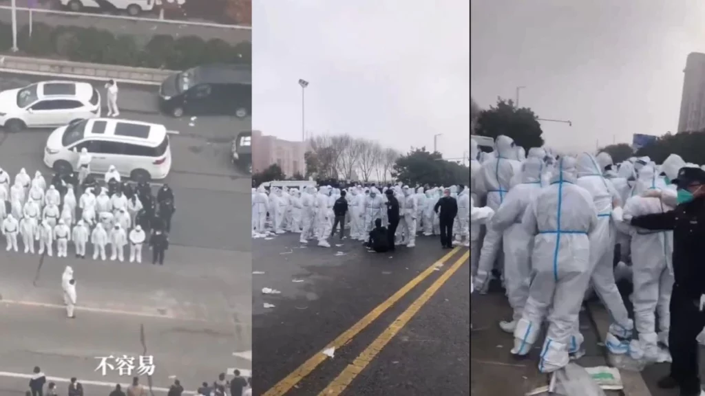 Protestan trabajadores de la mayor fábrica de Iphone de Apple en China